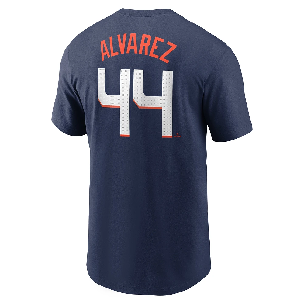 Men's Nike Yordan Alvarez Navy Houston Astros 2025 City Connect Fuse Name & Number T-Shirt