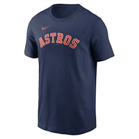 Men's Nike Yordan Alvarez Navy Houston Astros Fuse Name & Number T-Shirt