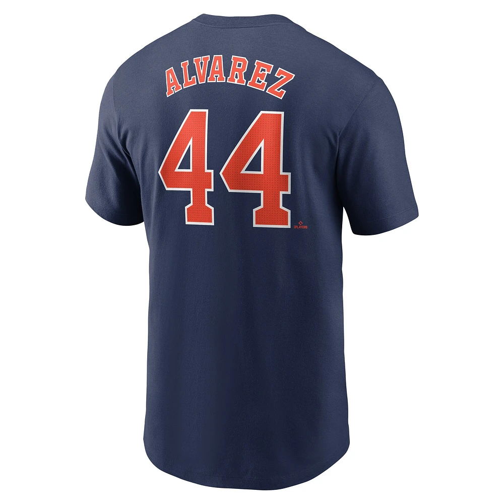 Men's Nike Yordan Alvarez Navy Houston Astros Fuse Name & Number T-Shirt