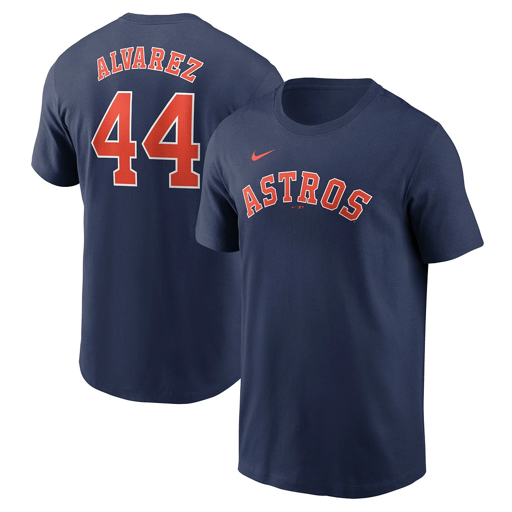 Men's Nike Yordan Alvarez Navy Houston Astros Fuse Name & Number T-Shirt