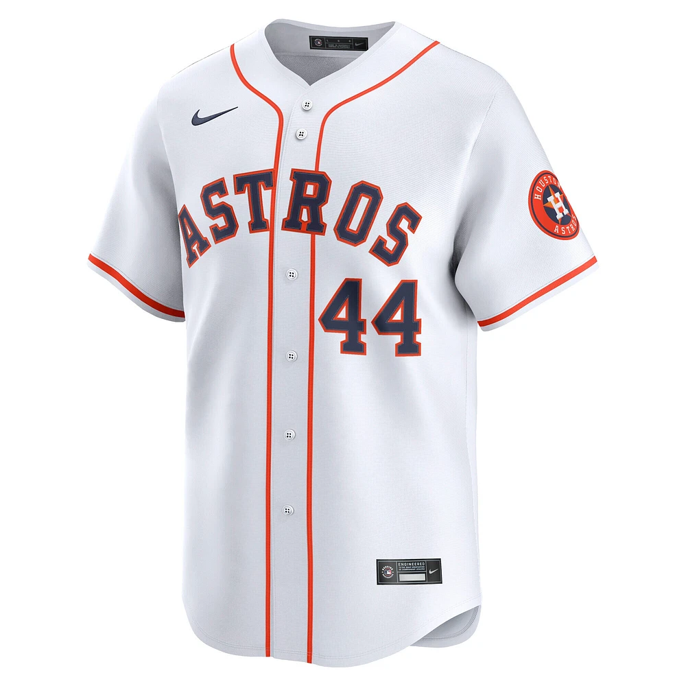 Maillot de joueur à domicile Nike Yordan Alvarez pour homme, blanc, Houston Astros, édition limitée