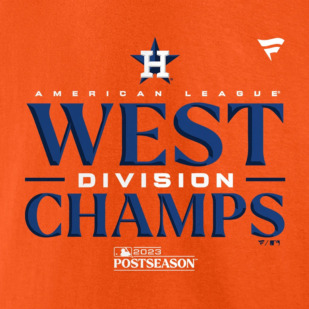 T-shirt orange pour hommes des Astros de Houston, champions la division Ouest Ligue américaine 2023