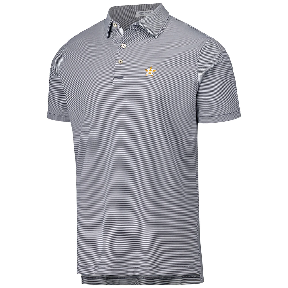 Polo en jersey extensible à rayures Peter Millar pour hommes des Houston Astros Jubilee bleu marine