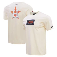 T-shirt avec badge de membre du club Houston Astros Pro Standard crème pour hommes