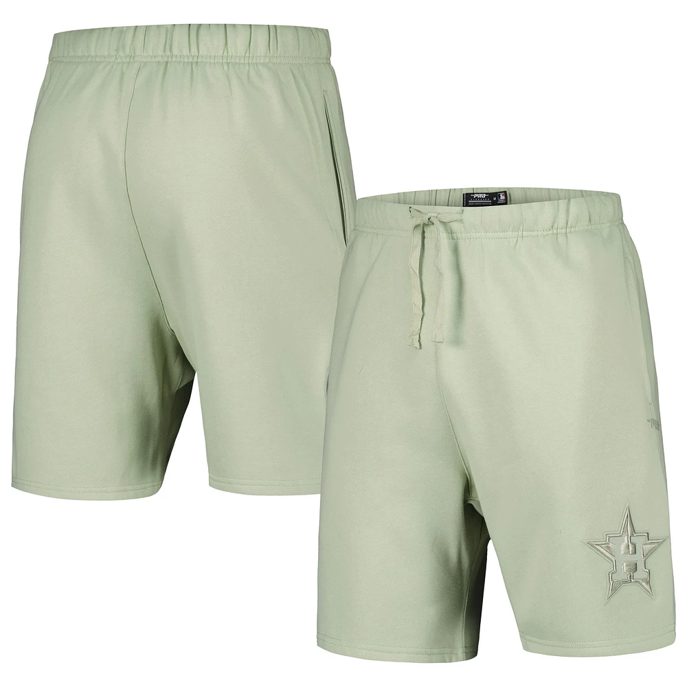 Men's Pro Standard Light Green Houston Astros Neutral Fleece Shorts