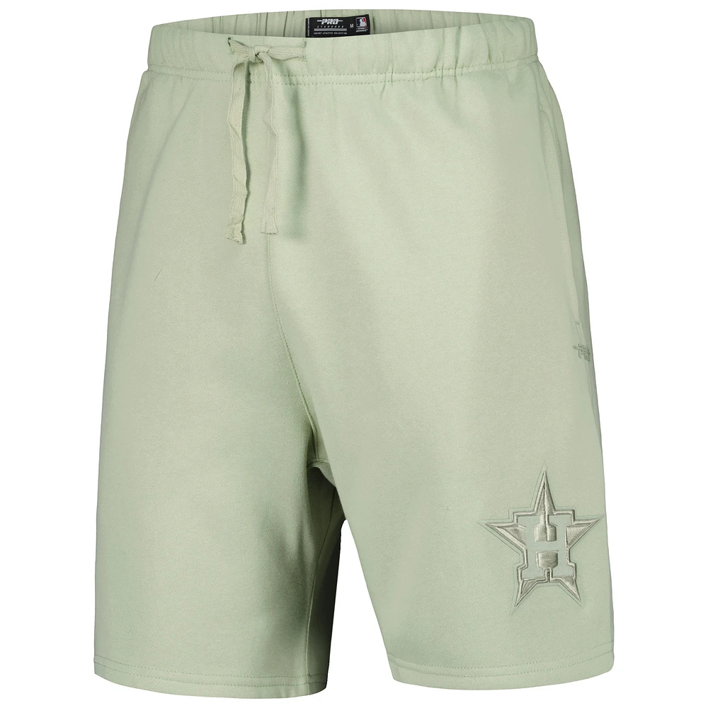 Men's Pro Standard Light Green Houston Astros Neutral Fleece Shorts