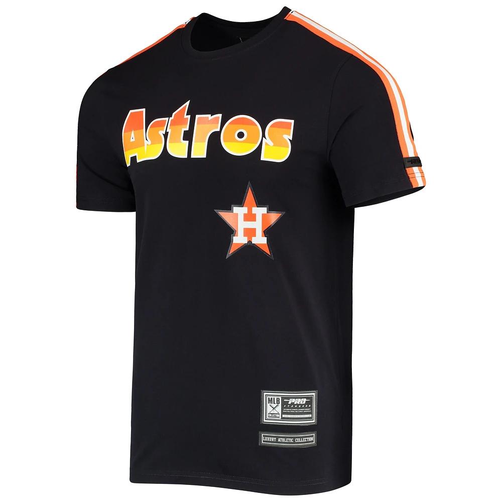 T-shirt à bandes Pro Standard Houston Astros pour homme, bleu marine/orange