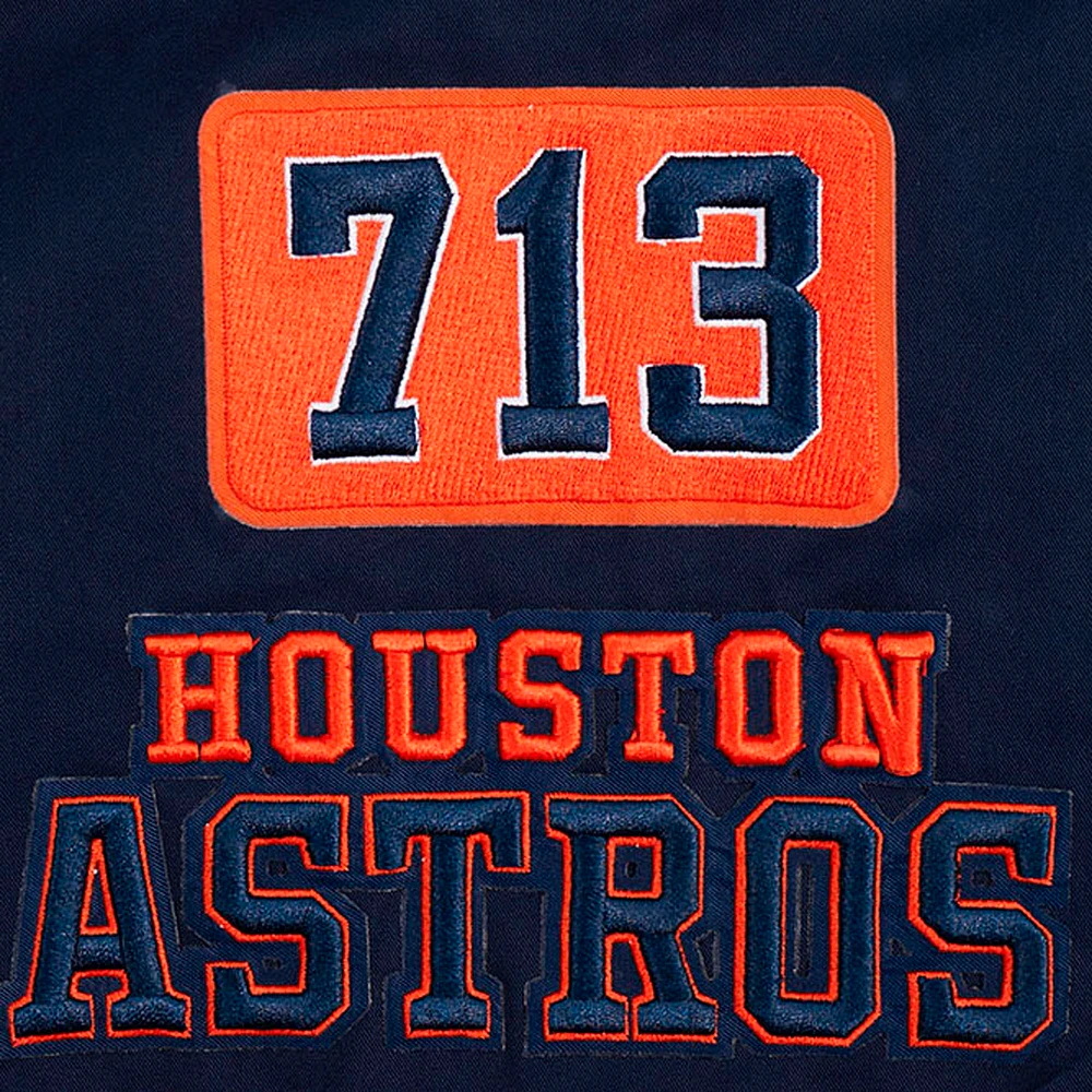 Men's Pro Standard Navy Houston Astros Area Code Twill Full-Zip Jacket