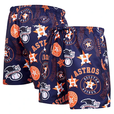 Short tissé Pro Standard pour hommes, bleu marine, Houston Astros Toss Logo