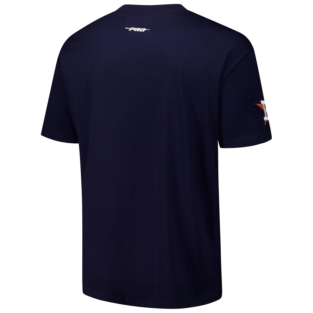 T-shirt à épaules tombantes Turn It Up Pro Standard pour homme, bleu marine, des Astros de Houston