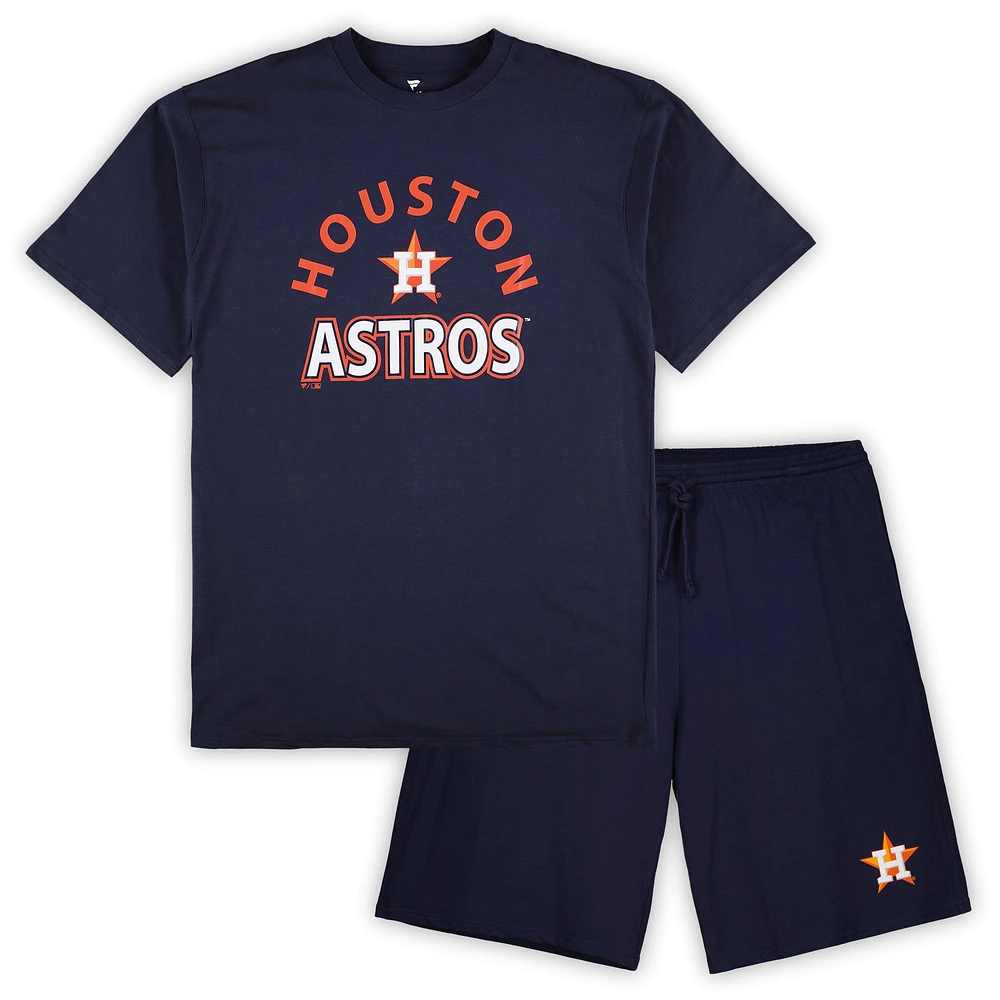 Men's Profile Houston Astros Big & Tall T-Shirt Shorts Combo Set