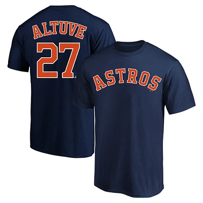 Profil pour homme Jose Altuve Navy Houston Astros Big & Tall Nom et numéro T-shirt