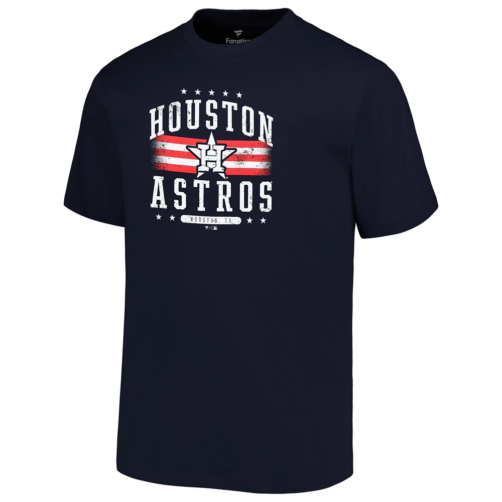 T-shirt pour hommes, bleu marine, Houston Astros, Big & Tall Americana