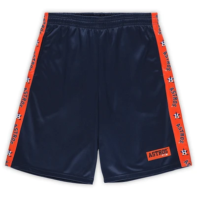 Men's Profile Navy Houston Astros Big & Tall Fleece Shorts