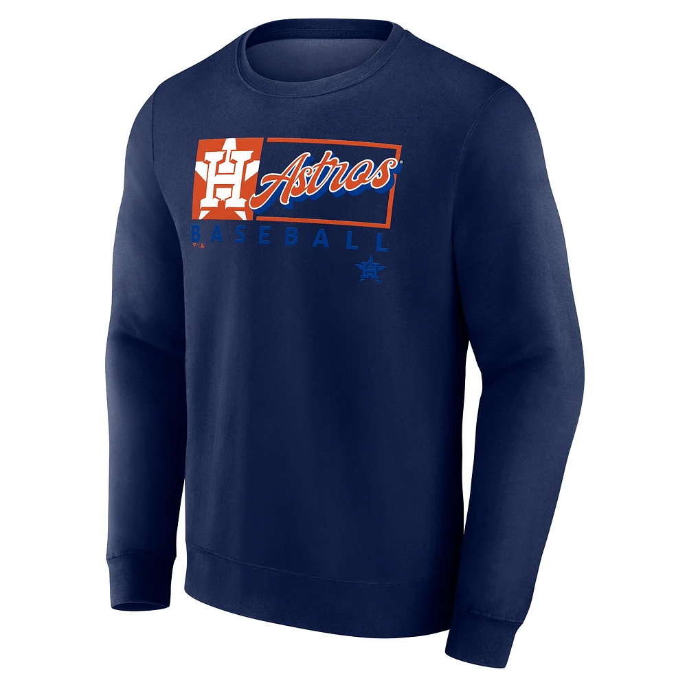 Men's Profile Navy Houston Astros Big & Tall Pullover Sweatshirt