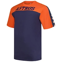 T-shirt en tricot à gros et haut empiècement Houston Astros Profile orange/bleu marine pour homme