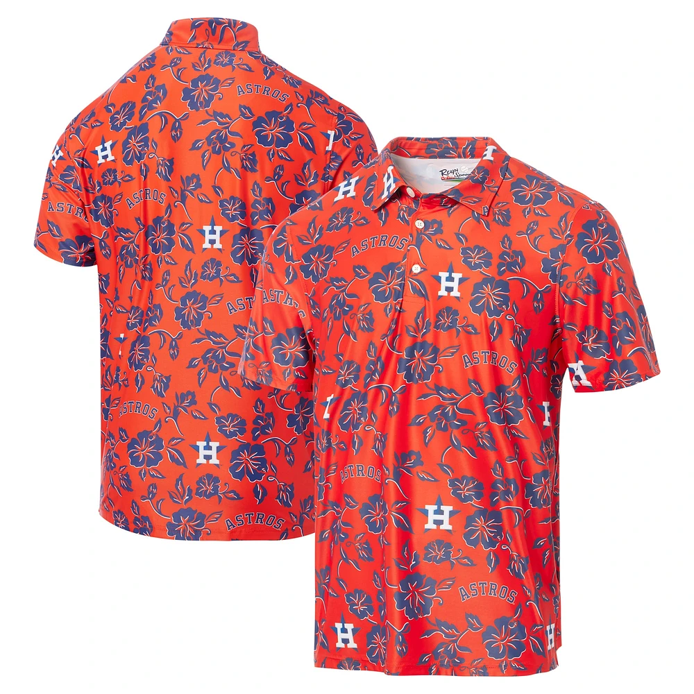 Polo de performance Pua Reyn Spooner orange des Astros Houston pour hommes