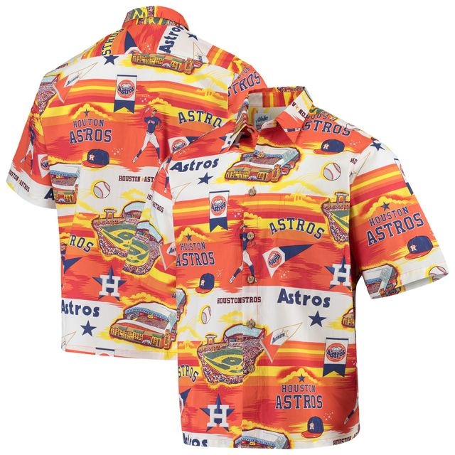 Chemise boutonnée Scenic Houston Astros pour homme Reyn Spooner orange