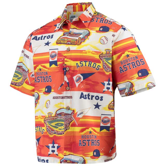 Chemise boutonnée Scenic Houston Astros pour homme Reyn Spooner orange