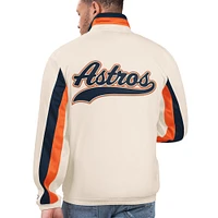 Veste de survêtement entièrement zippée Starter Cream Houston Astros Rebound Cooperstown Collection pour hommes