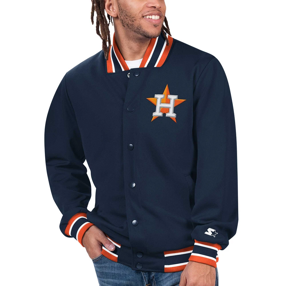 Men's Starter Royal Houston Astros Secret Weapon Full-Snap Jacket