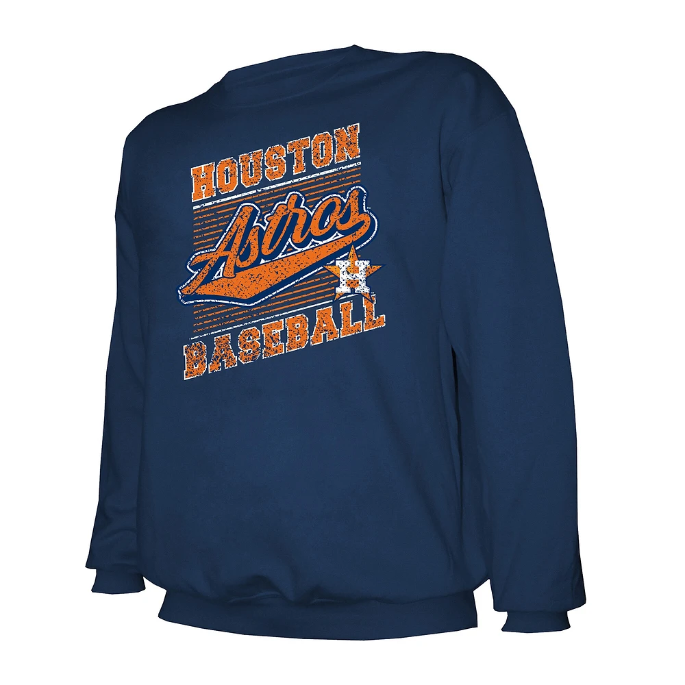 Men's Stitches Navy Houston Astros Pullover Sweatshirt