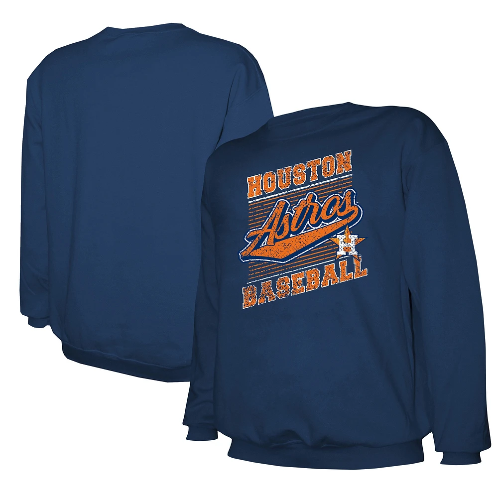 Men's Stitches Navy Houston Astros Pullover Sweatshirt