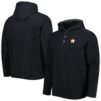 Men's Tommy Bahama Black Houston Astros Queensland Quilted Hoodie