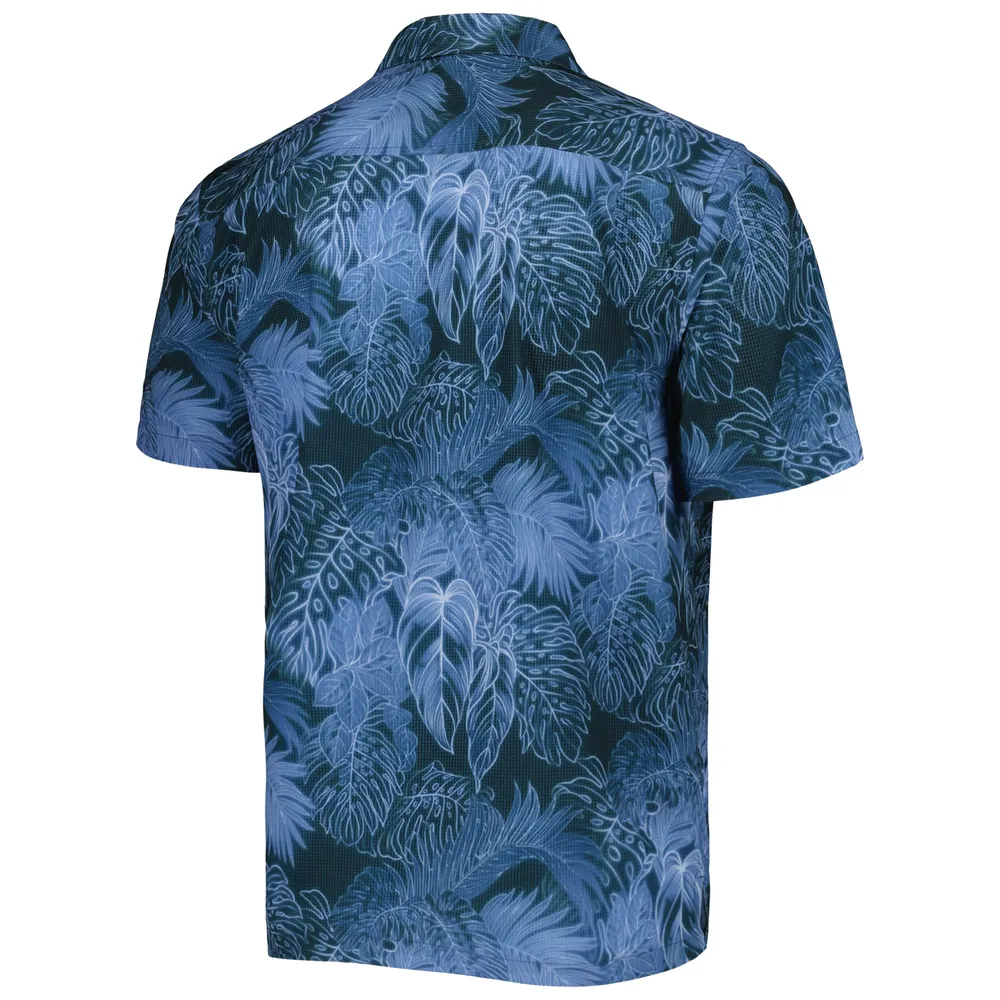 Men's Tommy Bahama Blue Houston Astros Coast Luminescent Fronds IslandZone Button-Up Camp Shirt