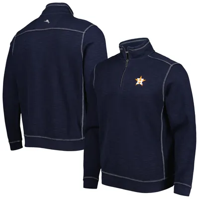 Houston Astros Tommy Bahama Tobago Bay Tri-Blend Quarter-Zip Sweatshirt - Blue