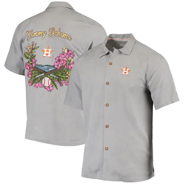 Men's Houston Astros Tommy Bahama Navy Flamingo King Button-Up Shirt