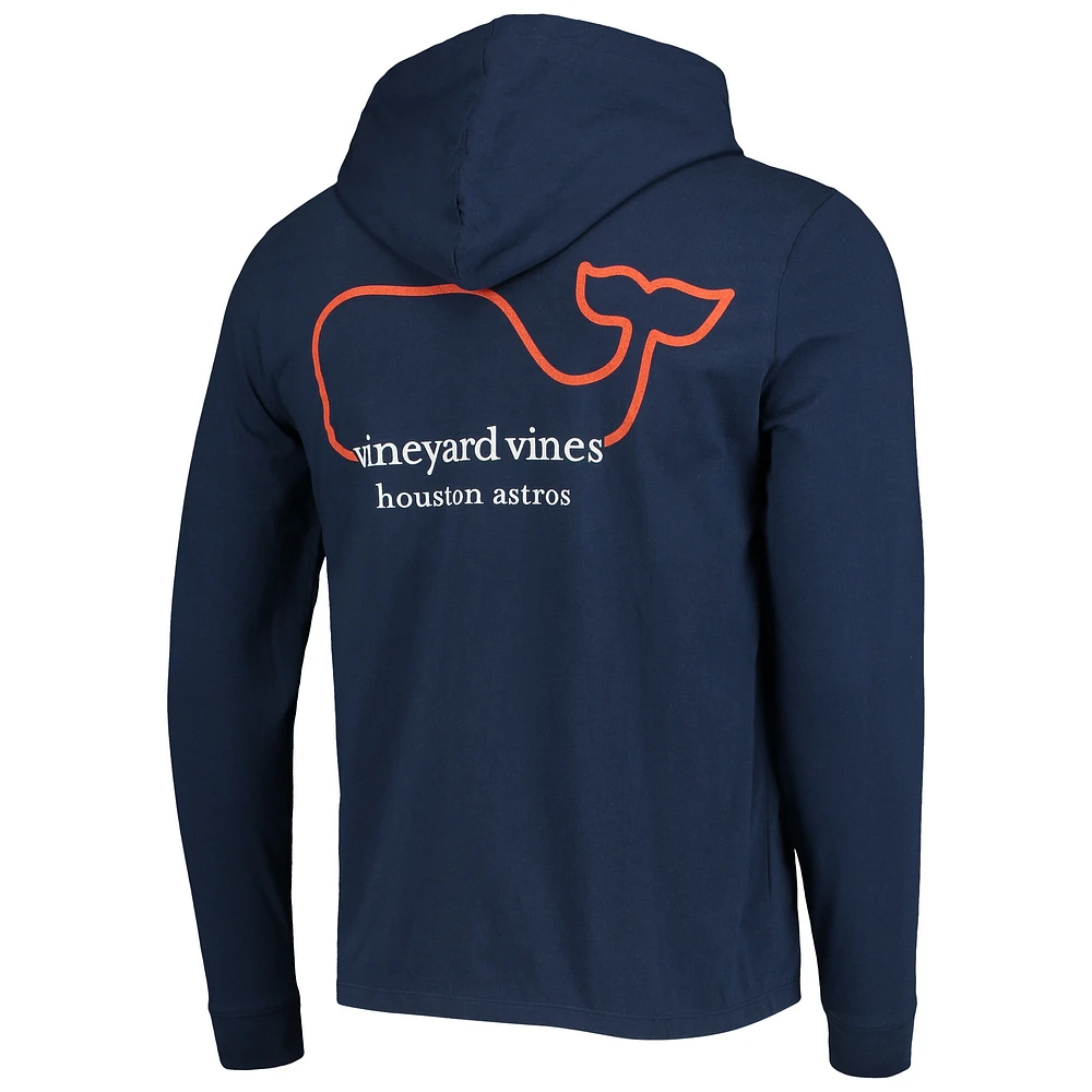 Men's Vineyard Vines Navy Houston Astros Long Sleeve Hoodie T-Shirt