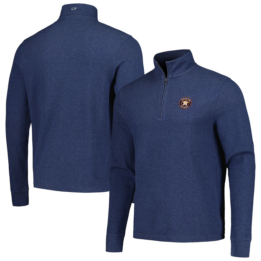 Men's Vineyard Vines Navy Houston Astros Saltwater Quarter-Zip Jacket