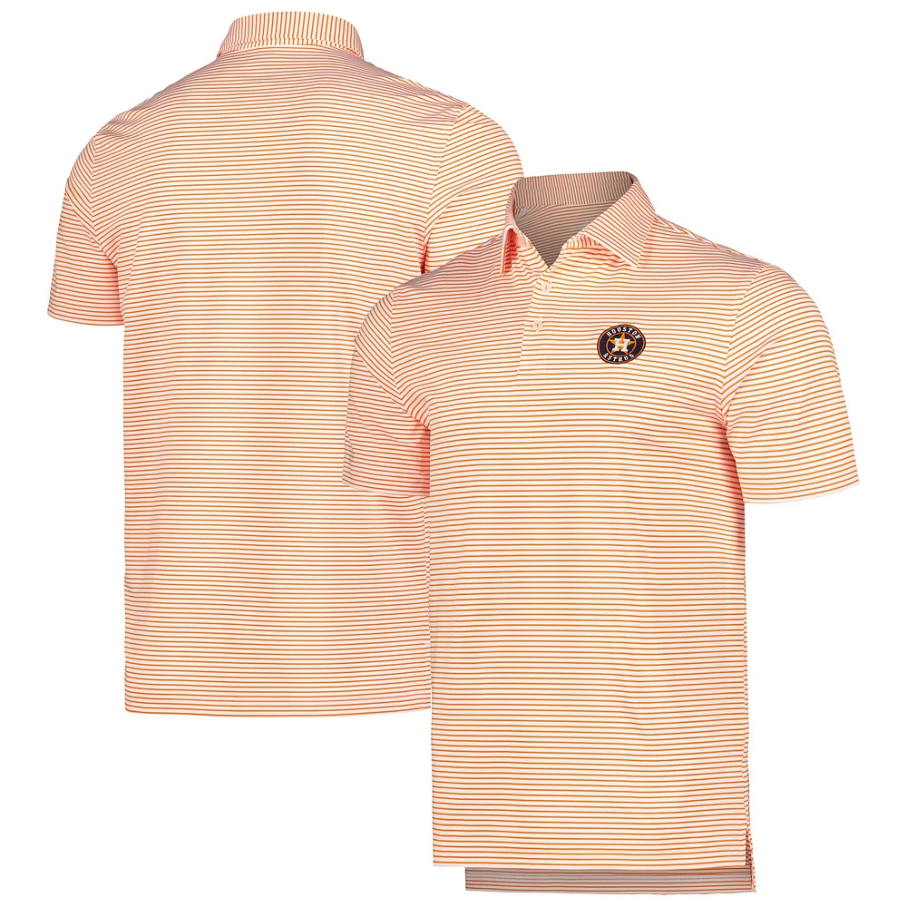 Polo orange Vineyard Vines pour hommes Astros de Houston Bradley Stripe