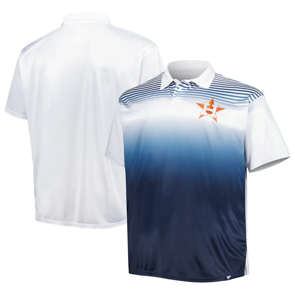 Polo sublimé Houston Astros Big & Tall pour homme, blanc/bleu marine