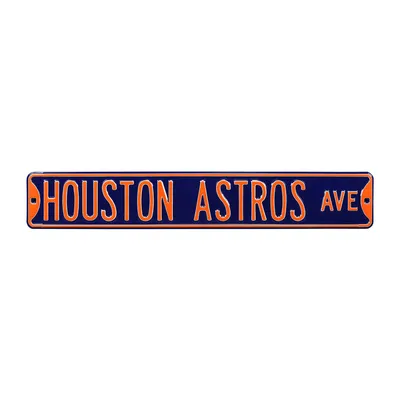 Houston Astros 6" x 36" Steel Ave Sign Wall Art - Navy