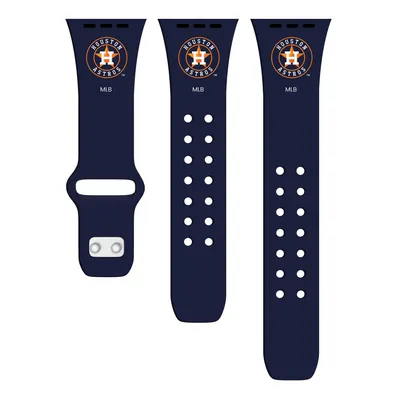 Houston Astros Logo Silicone Apple Watch Band - Navy