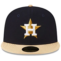 Casquette ajustée 59FIFTY Collection or Houston Astros 2023 New Era bleu marine