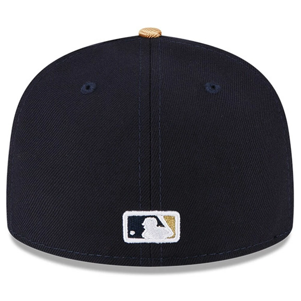 Casquette ajustée 59FIFTY Collection or Houston Astros 2023 New Era bleu marine