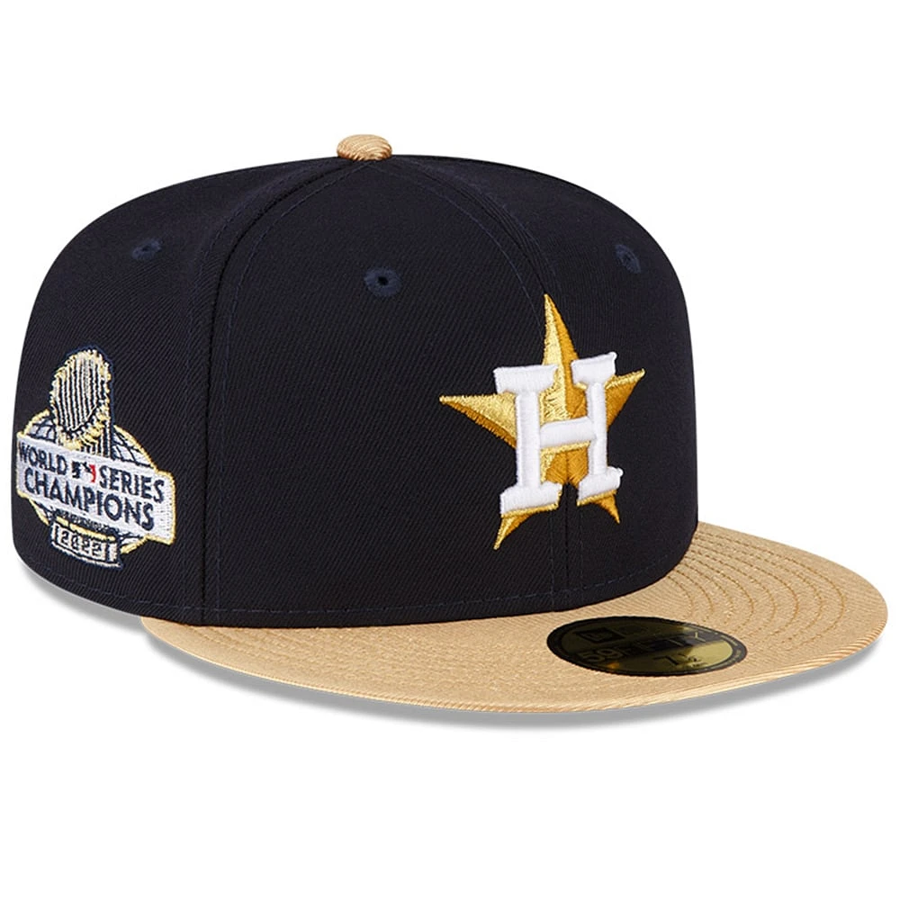 Casquette ajustée 59FIFTY Collection or Houston Astros 2023 New Era bleu marine