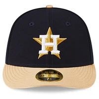 Casquette ajustée 59FIFTY Low Profile bleu marine Houston Astros 2023 Gold Collection de New Era