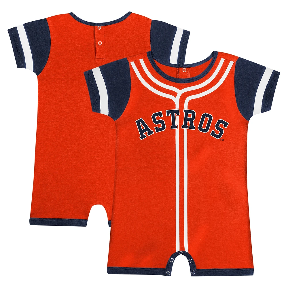 Newborn & Infant Fanatics Orange Houston Astros Fast Pitch Romper