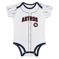 Newborn & Infant Gray/White Houston Astros Two-Pack Play Ball Bodysuit Set