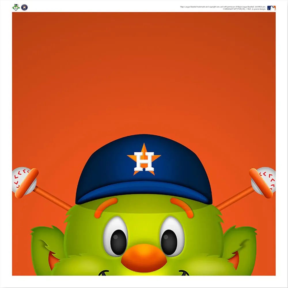 Lids Orbit Houston Astros 12'' x 12'' Minimalist Mascot Poster Print