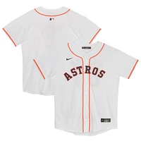 Maillot de match à domicile des Astros Houston Nike blanc pour enfants d'âge préscolaire