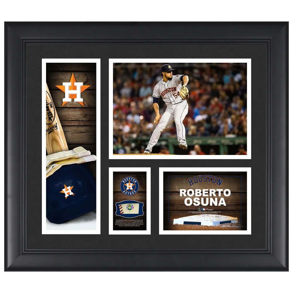 Lids Roberto Osuna Houston Astros Fanatics Authentic Framed 15 x 17  Player Collage with a Piece of Game-Used Ball