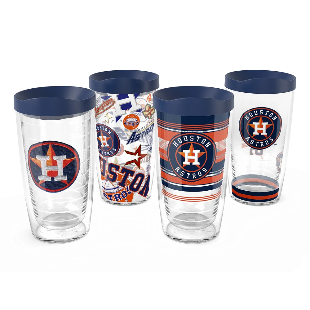 Tervis Houston Astros Four-Pack 16oz. Classic Tumbler Set