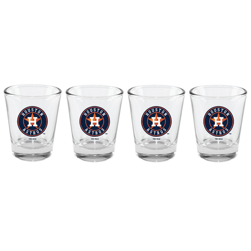 The Memory Company Houston Astros 4-Pack 2oz. Ensemble de verres à shot