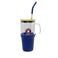 The Memory Company Houston Astros 40oz. Glass Tumbler with Silicone Snack Tray