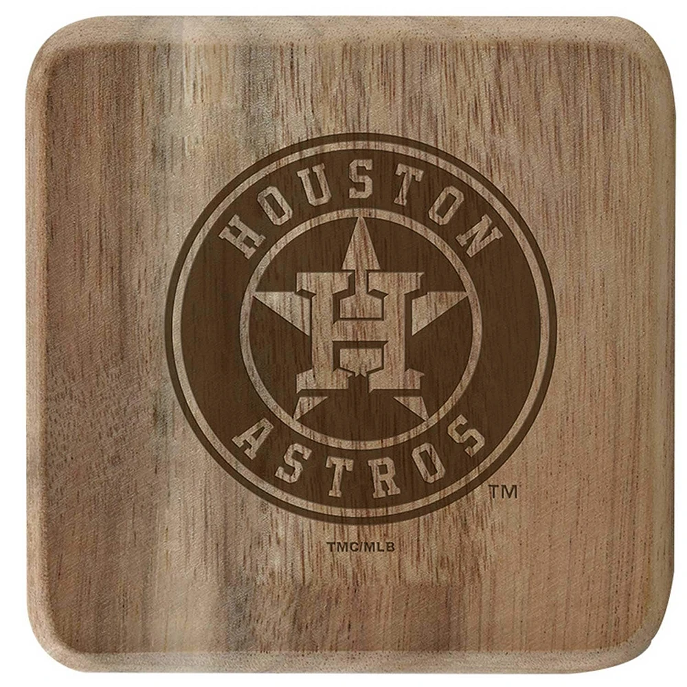 The Memory Company Houston Astros Lot de 6 sous-verres en bois d'acacia